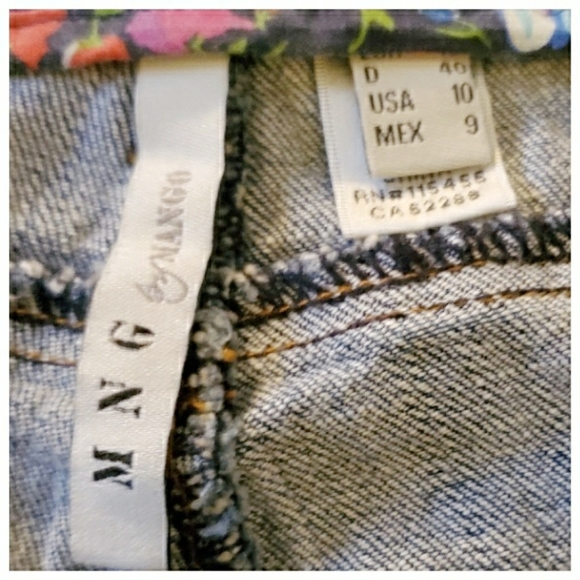 NWT mng mango capri jeans size 10 - Picture 3 of 3